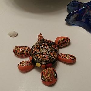 Baby Rock Orange Sea Turtle
